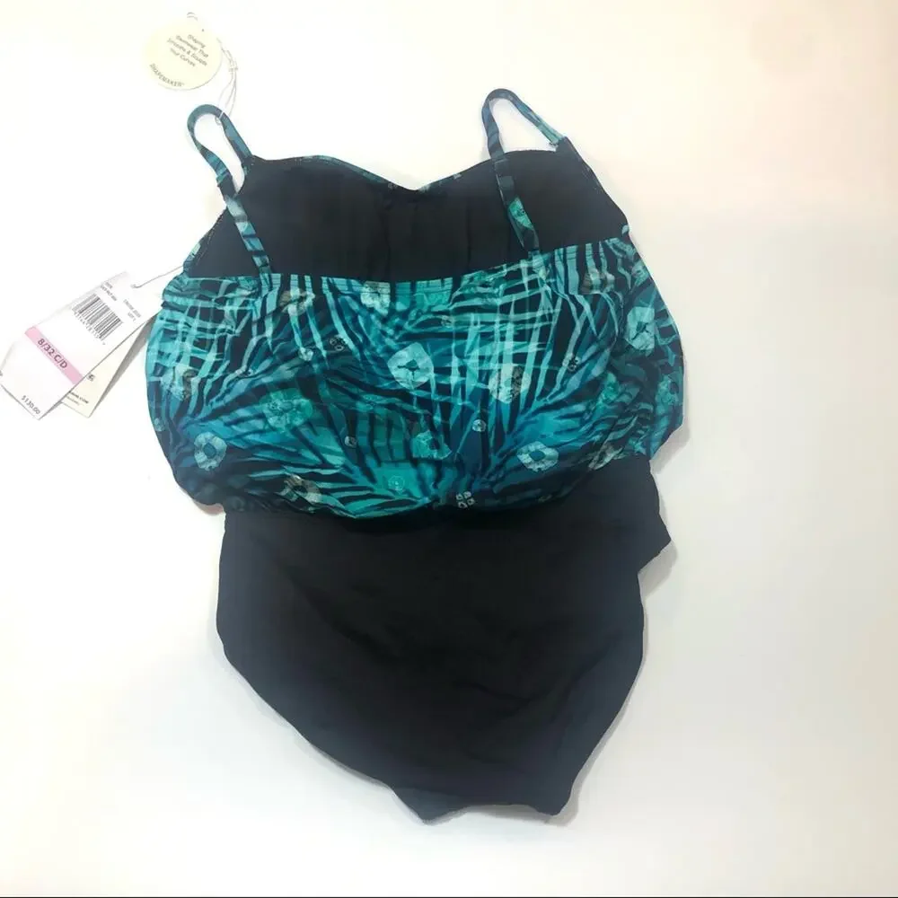 Coco Reef Amaris Blouson one piece swimsuit Sz 8 - Picture 5 of 7